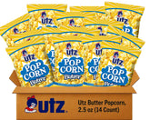 Utz caja 14 bolsas frontal mostrando paquete compacto y conveniencia