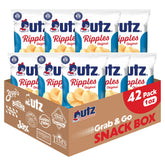 Utz mostrando la presentación frontal y diseño de la bolsa como snack práctico