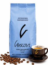 V VESCOVI paquete frontal 500 g mostrando marca y beneficio de sabor equilibrado