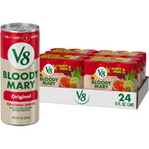 V8 lata frontal mostrando la mezcla Bloody Mary y fácil servicio