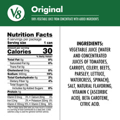 V8 primer plano de textura del jugo mostrando consistencia natural