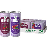 V8 muestra lata Black Cherry, sabor intenso y energía equilibrada