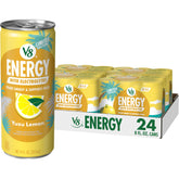 V8 Energy lata yuzu lemon vista frontal refrescante y portable