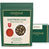 VAHDAM empaque frontal del chai con aspecto premium y conservación