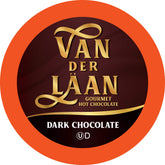 Van Der Laan Chocolate paquete frontal mostrando 40 cápsulas y benefício conveniencia