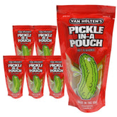 Van Holten's empaque frontal Jumbo Hot mostrando pouch individual y beneficio portable