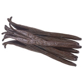 Vanilla Bean Kings empaque frontal mostrando 10 vainas, conservación y aroma