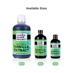 VANILLA BEAN PROJECT frasco en mano para comparar tamaño y dosaje