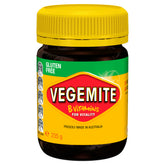 Vegemite frasco frente muestra diseño y facil uso