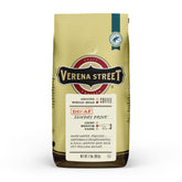 Verena Street frente del paquete mostrando 2 lb y tueste medio, conveniencia de compra