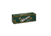 Vernor's lata frente mostrando etiqueta y diseño, refresco distintivo