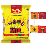 Vero paquete frontal mostrando mezcla de paletas, ideal para fiestas