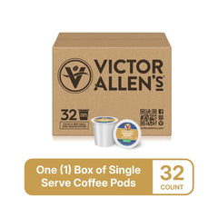 Victor Allen's caja abierta mostrando las 32 cápsulas listas para usar
