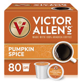 Victor Allen's caja frontal Pumpkin Spice mostrando diseño y cantidad