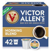 Victor Allen's cápsulas frente mostrando la caja y 42 unidades, conveniencia diaria