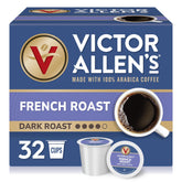 Victor Allen's Coffee frente del paquete mostrando 32 cápsulas y marca