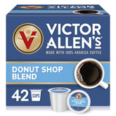 Victor Allen's frasco frente mostrando diseño y cantidad 42 cápsulas, conveniencia diaria