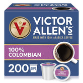 Victor Allen's front empaque de 200 cápsulas mostrando marca y cantidad, conveniencia