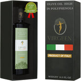 VIRGEEN botella frontal y packaging elegante que asegura frescura