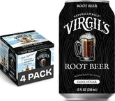 Virgil's lata de root beer frontal mostrando el diseño y atractivo natural