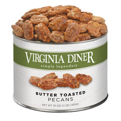 Virginia Diner lata frontal de pecanas mamut glaseadas, presentación lista para regalo