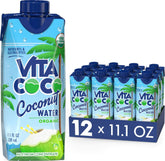 Vita Coco frente del pack de 12, práctico y refrescante