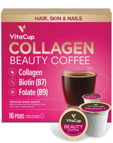 VitaCup cápsulas frontal mostrando envoltorio con beneficio belleza