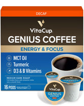 VitaCup frontal del empaque mostrando cápsulas y beneficios visibles