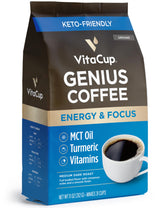 VitaCup paquete frontal mostrando 11oz y diseño, ideal para identificar producto