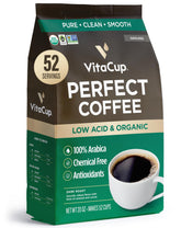 VitaCup envase frontal 20oz mostrando marca y beneficio sabor suave