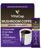 VitaCup paquete frente mostrando 24 sobres y conveniencia