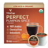 VitaCup paquete frontal con diseño de calabaza y beneficios visibles