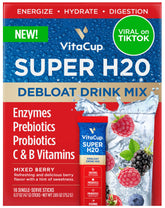 VitaCup empaque frontal del pack 16 sobres mostrando diseño y sabor limón