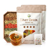 Vital Tea empaque frontal mostrando mezcla detox y beneficios