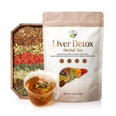 Vital Tea empaque frontal mostrando la mezcla detox y beneficios naturales