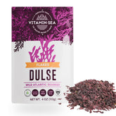 VITAMINSEA envase frontal mostrando dulse en escamas y uso directo