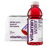 vitaminwater XXX frontal del envase mostrando el sabor açai-blueberry-pomegranate y su diseño atractivo