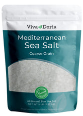 Viva Doria bolsa frontal 5 lb mostrando etiqueta y origen mediterráneo, conserva sabor puro