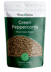 Viva Doria bolsa frontal 12 oz con pimienta verde entera fresca y resellable