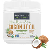 Viva Naturals frasco delantero mostrando el envase y beneficios orgánicos