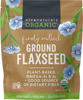 Viva Naturals envase frontal de lino molido con beneficio de omega‑3 vegetal