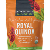 Viva Naturals paquete frente mostrando 4 lb y beneficios orgánicos