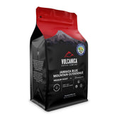 Volcanica Coffee paquete frontal de Jamaican Blue Mountain mostrando empaque fresco y atractivo