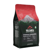 Volcanica frente del paquete mostrando frescura y sellado para conservación
