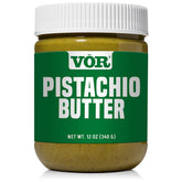 Vör pistachio butter vista frontal del envase mostrando etiqueta premium y neto