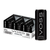 VOSS lata slim frontal mostrando diseño elegante y beneficio de presentación