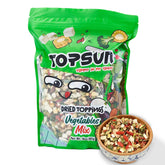 vSlice empaque frontal mostrando 14oz y lista de verduras, mejora visualmente tu ramen