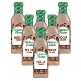 Walden Farms vista frontal del pack de seis botellas mostrando envase y etiqueta, conveniencia de almacenamiento