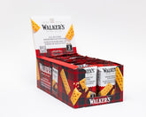 Walkers Shortbread frente del envase mostrando packs individuales y practicidad
