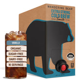 Wandering Bear empaque frontal mostrando caja on tap y beneficio conveniencia